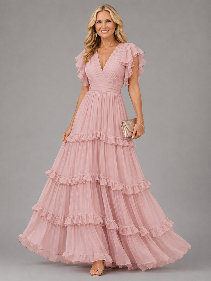 Zoe | Pink Elegant Maxi Dress