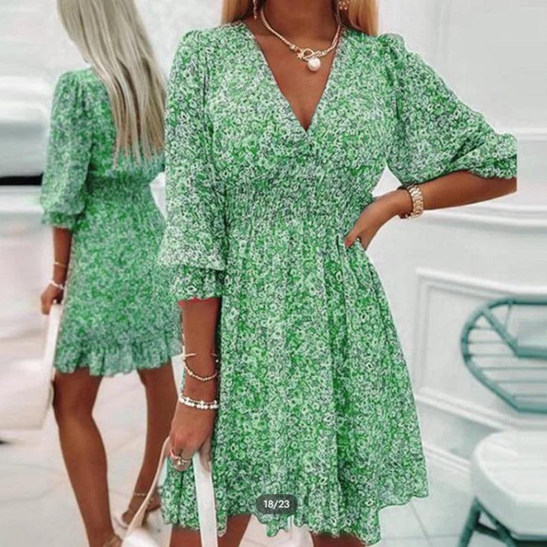 Elzet | Elegant Floral Dress