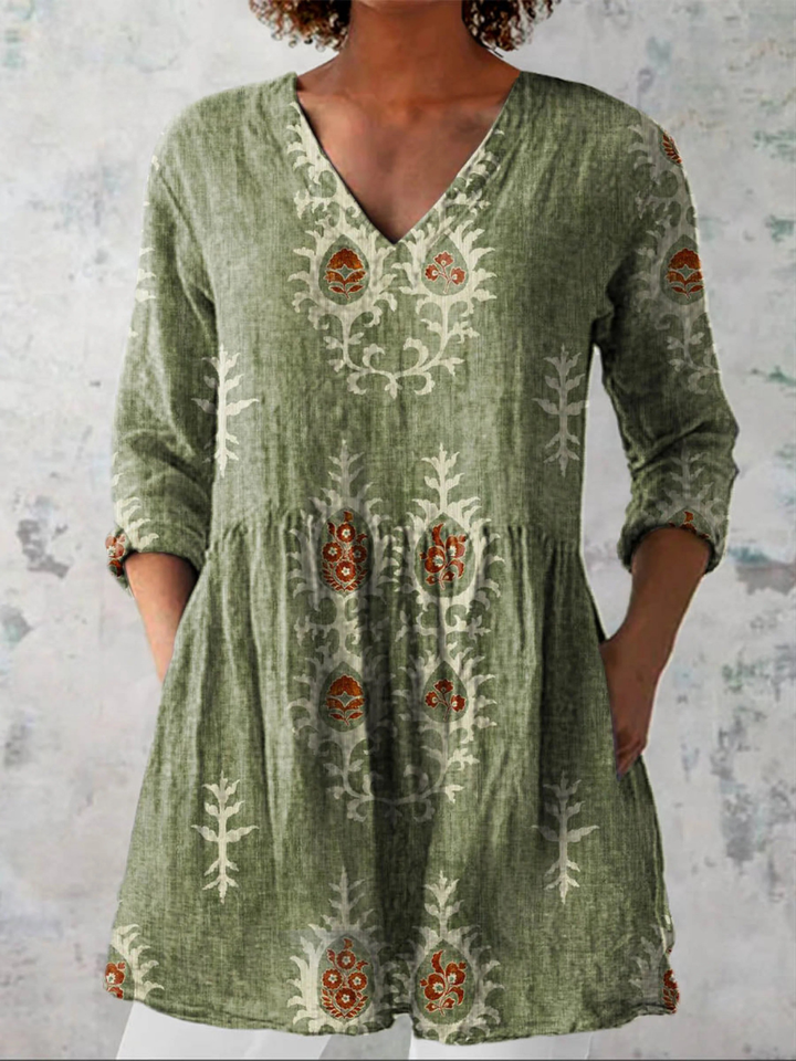 Elizabeth | Longline V-Neck Blouse