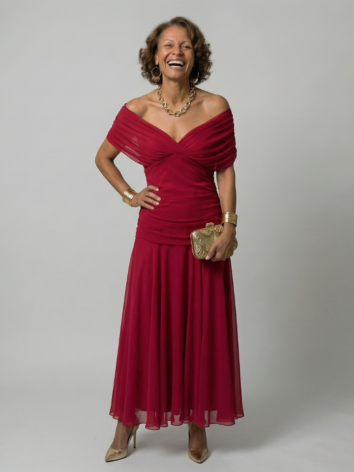 Carika | Off-Shoulder Midi Dress