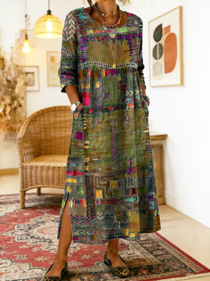 Rina | Patchwork Denim Dress