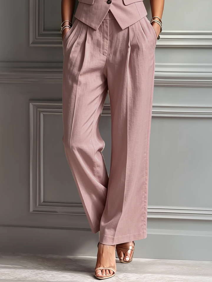 Amelie | Linen Vest Set