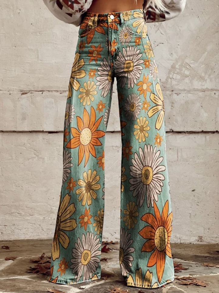 Genevieve | Floral Wide-Leg Trousers