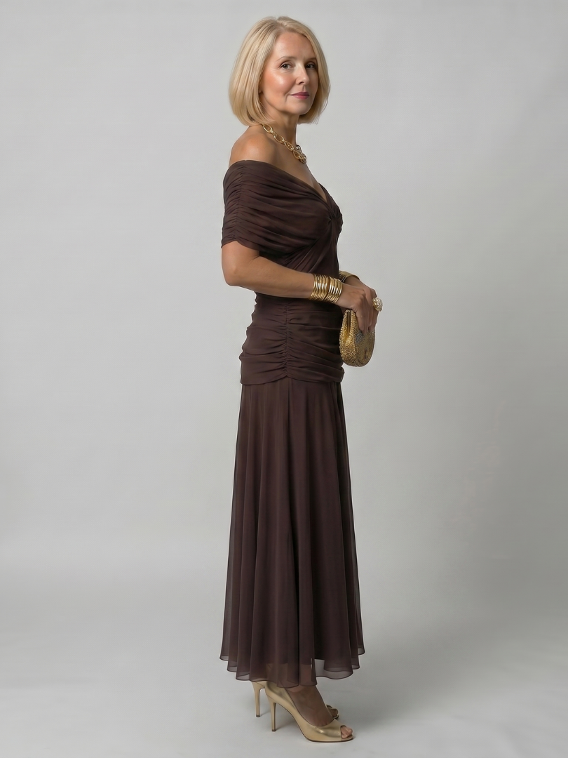 Ronel | Off-Shoulder Midi Dress