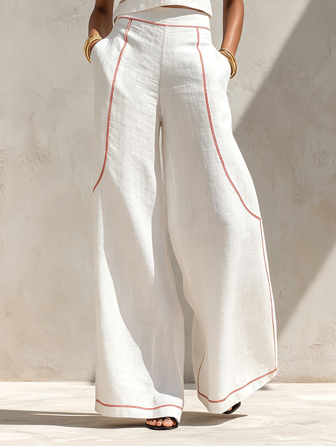 Alta | Contrast-Seam Two-Piece Set