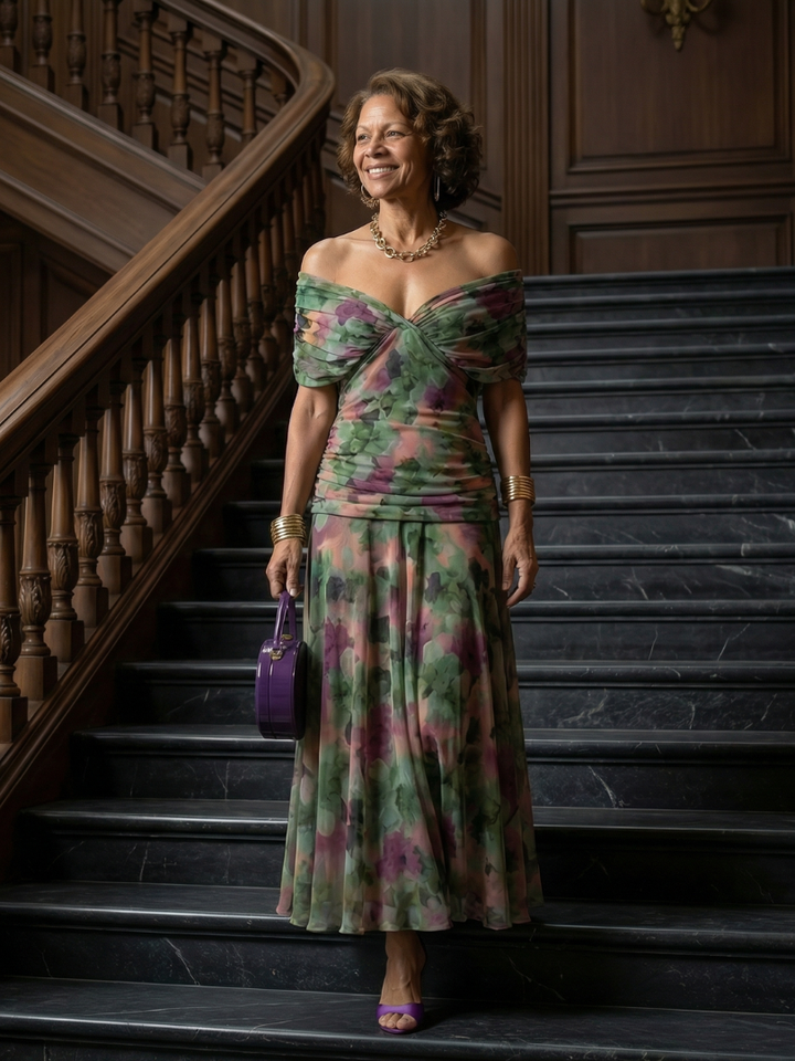 Carika | Off-Shoulder Midi Dress