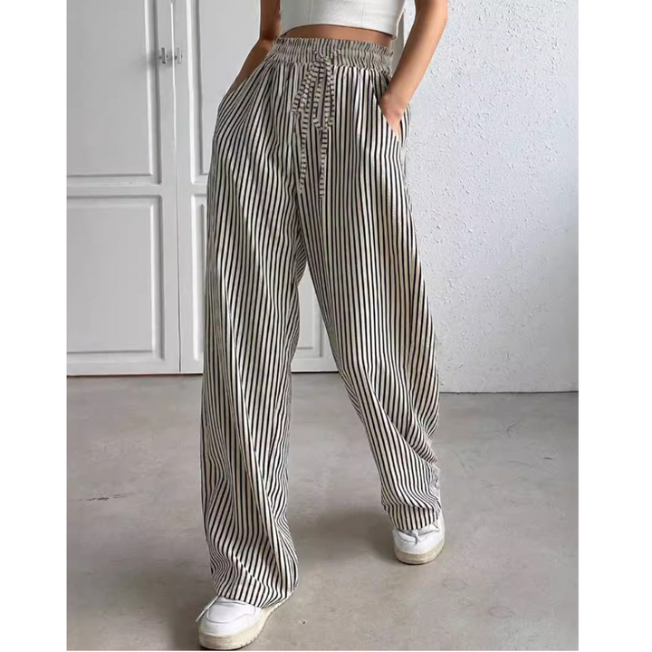 Genevieve | Relaxed Striped Summer Trousers