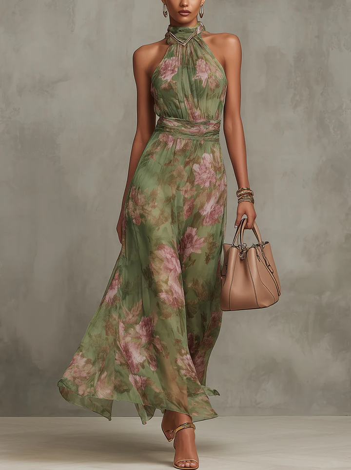 Isabelle | Floral Chiffon Maxi Dress