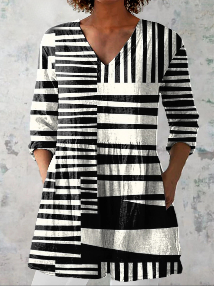 Deborah | Longline V-Neck Blouse