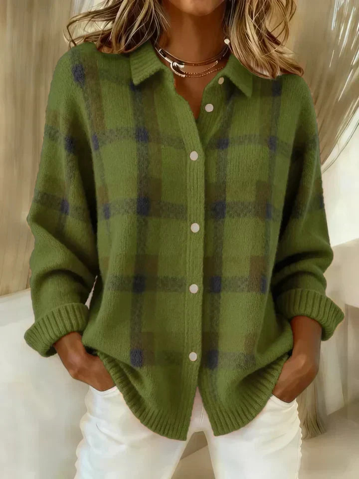 Danique | Retro Contrast Plaid Jumper