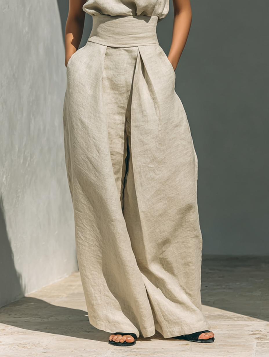 Claudette | Linen Blouse Set