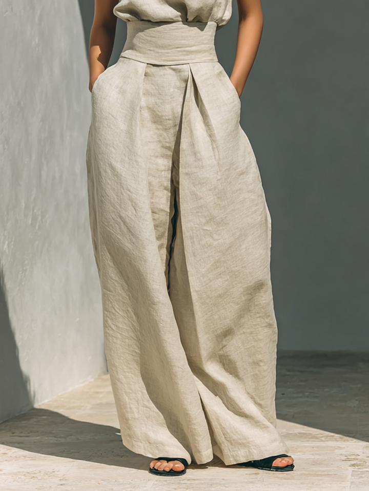 Claudette | Linen Blouse Set
