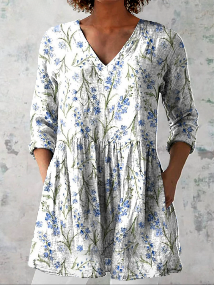 Margaret | Longline V-Neck Blouse
