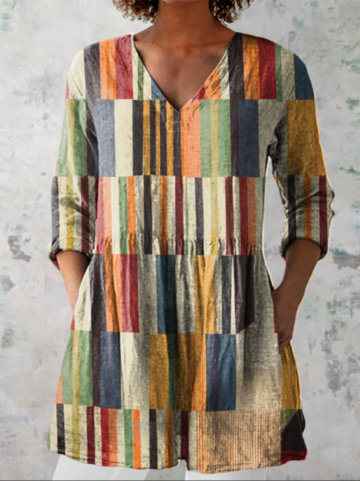 Karen | Longline V-Neck Blouse