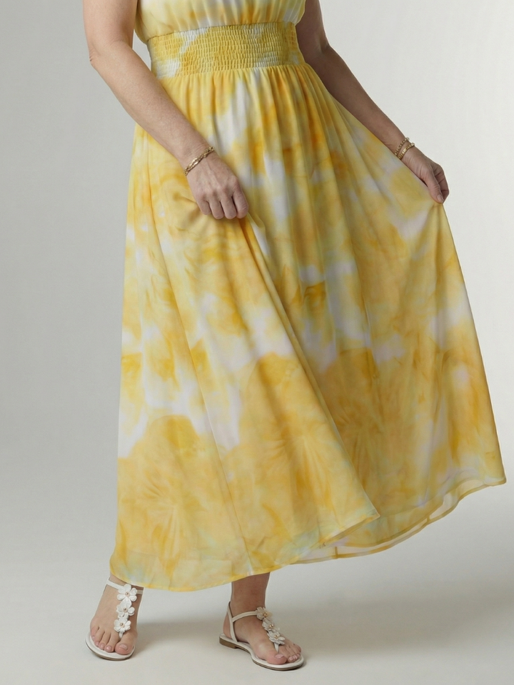 Silke | Gathered Halter Midi Dress