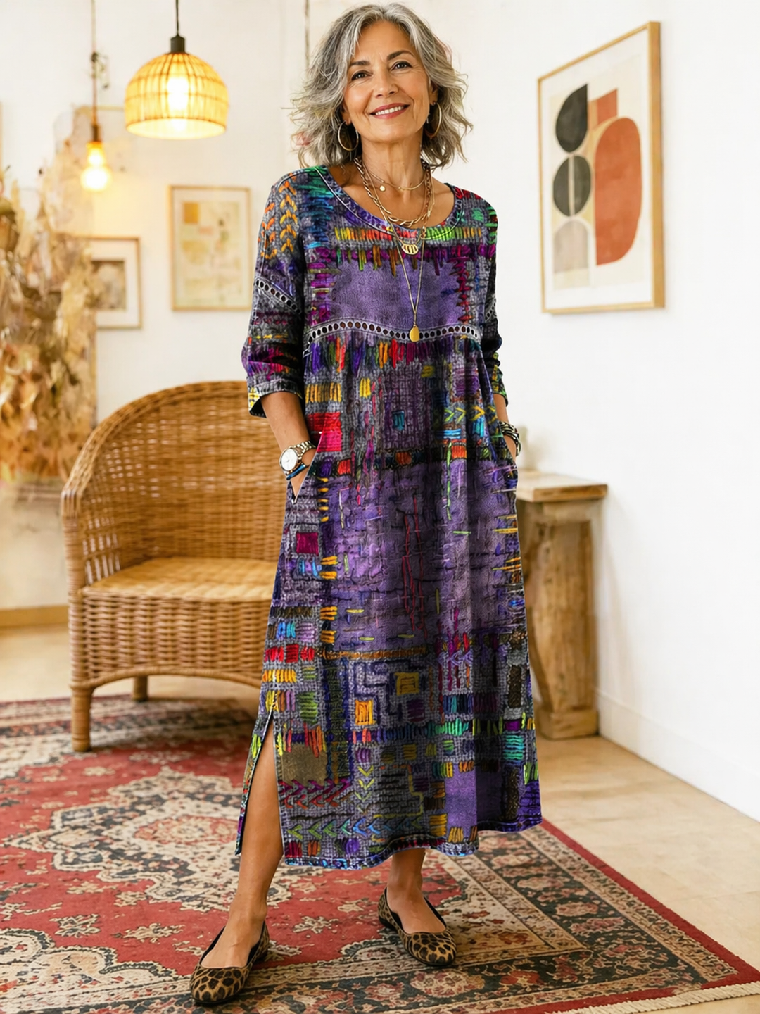Rina | Patchwork Denim Dress