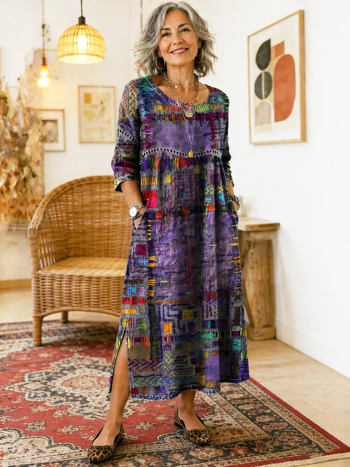 Rina | Patchwork Denim Dress