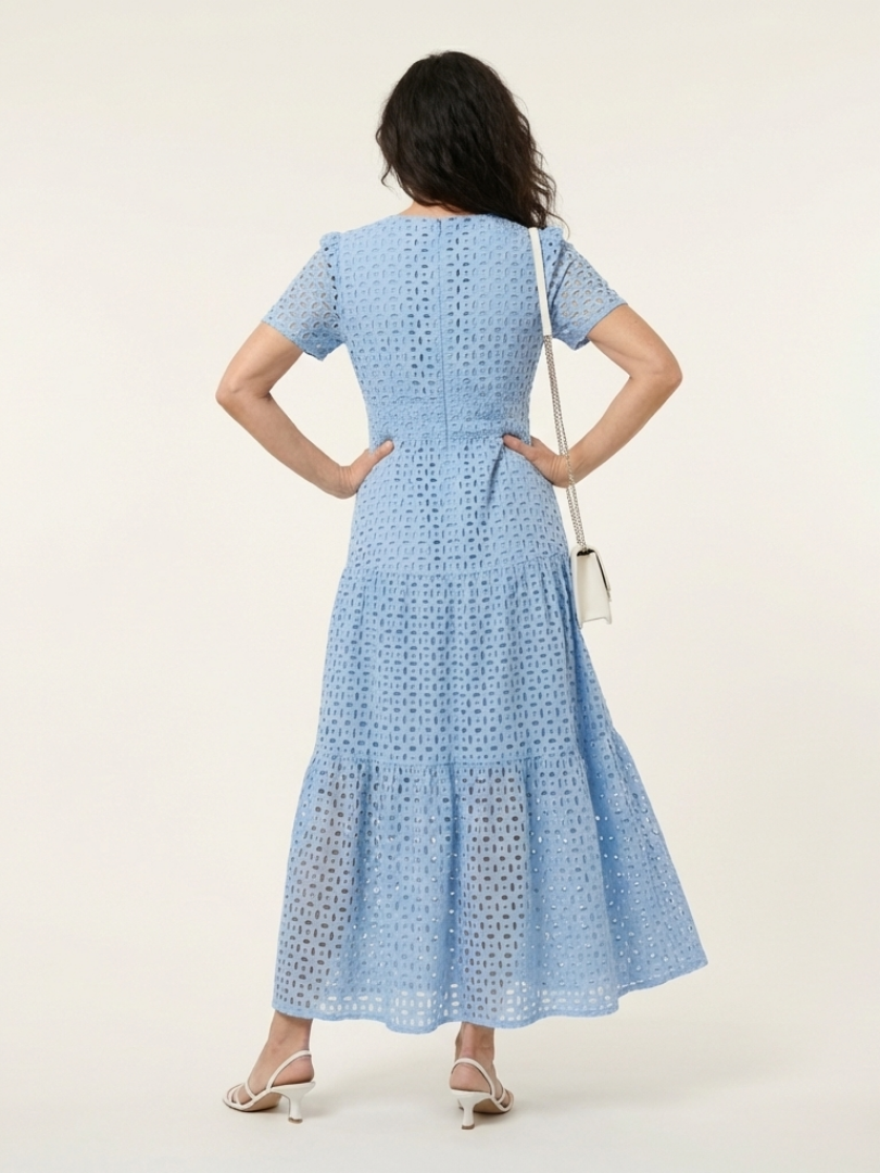 Brielle | V-Neck Tiered Midi Dress
