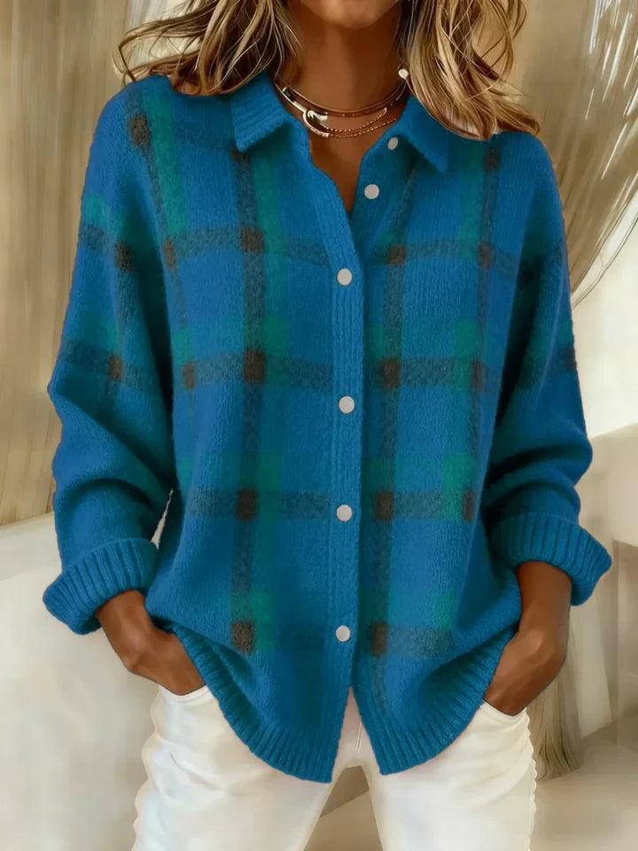 Danique | Retro Contrast Plaid Jumper