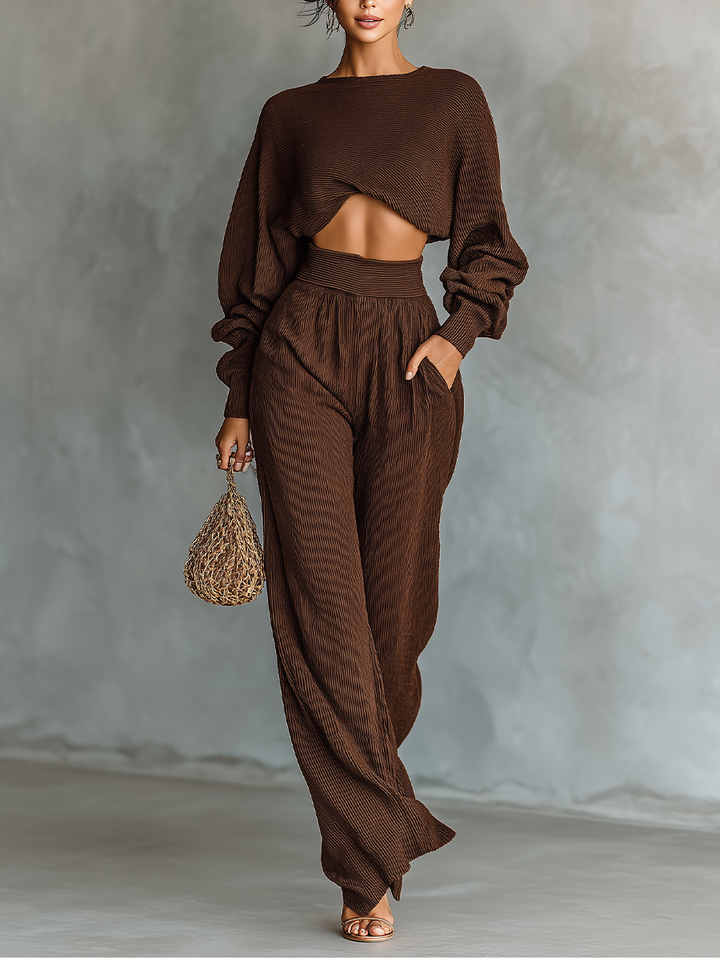 Leonie | Coffee Knit Set