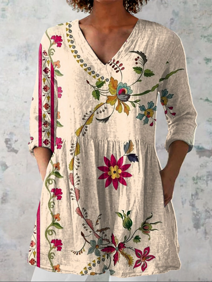 Diane | Longline V-Neck Blouse