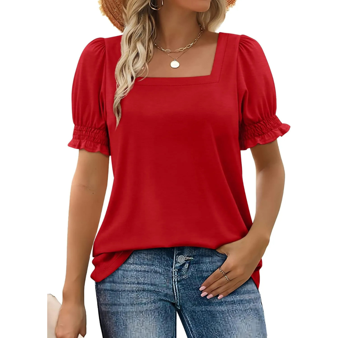 Adele | Ruffle-Sleeve Summer Top