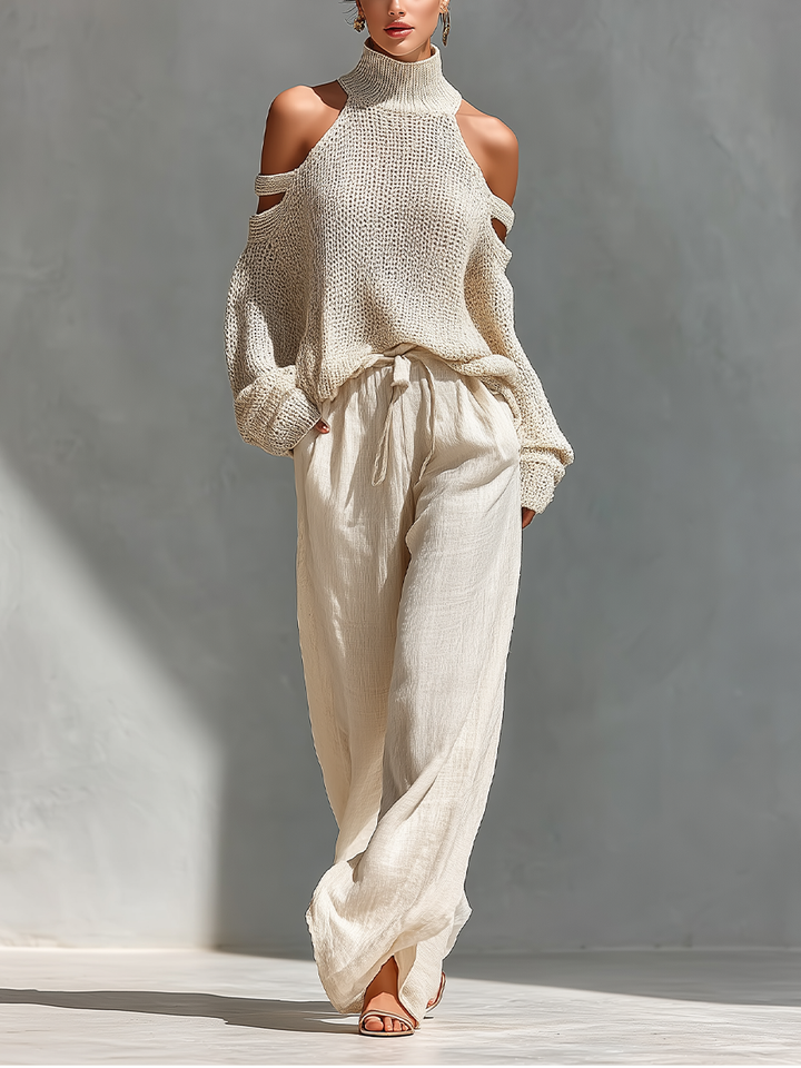 Charlotte | Beige Knit Set