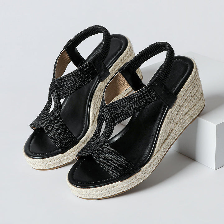 Adri | Woven Wedge Sandals