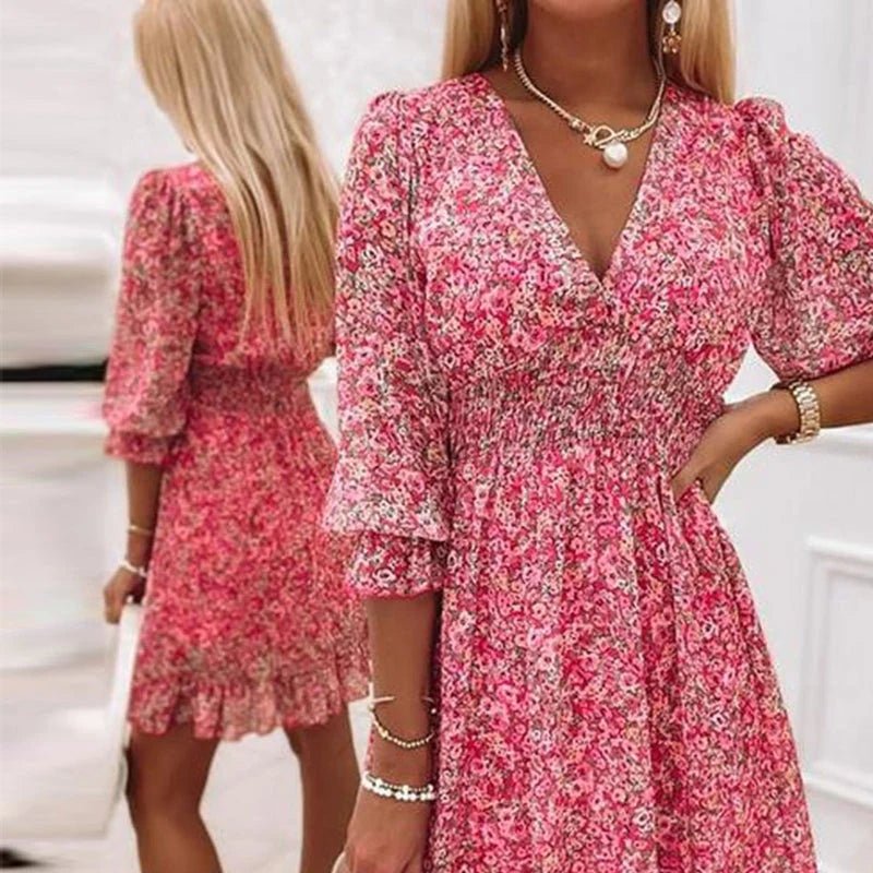 Elzet | Elegant Floral Dress