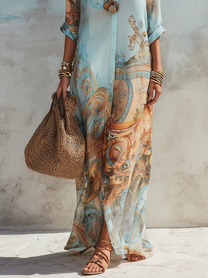 Annika | Mediterranean Shirt Dress