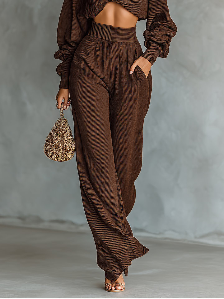 Leonie | Coffee Knit Set