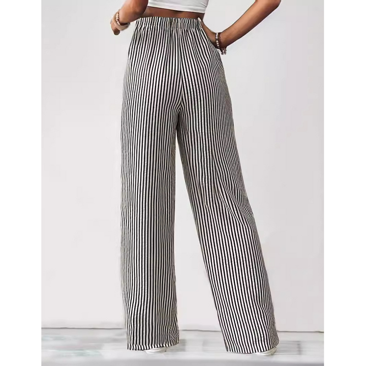 Genevieve | Relaxed Striped Summer Trousers