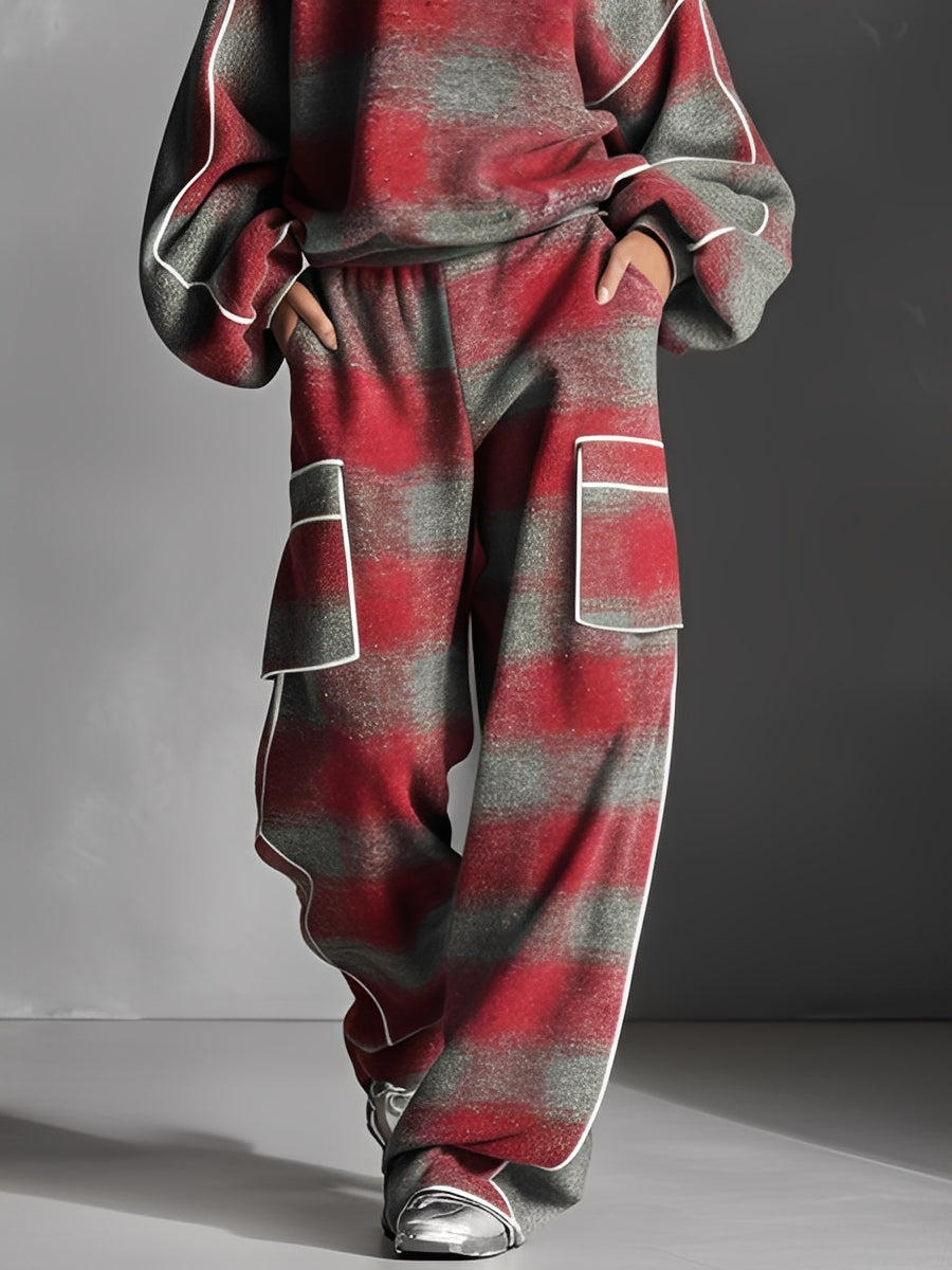 Gabrielle | Plaid Trouser Set