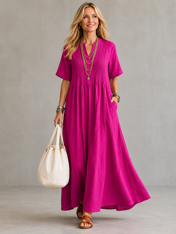 Nathalia | Pleated Maxi Dress
