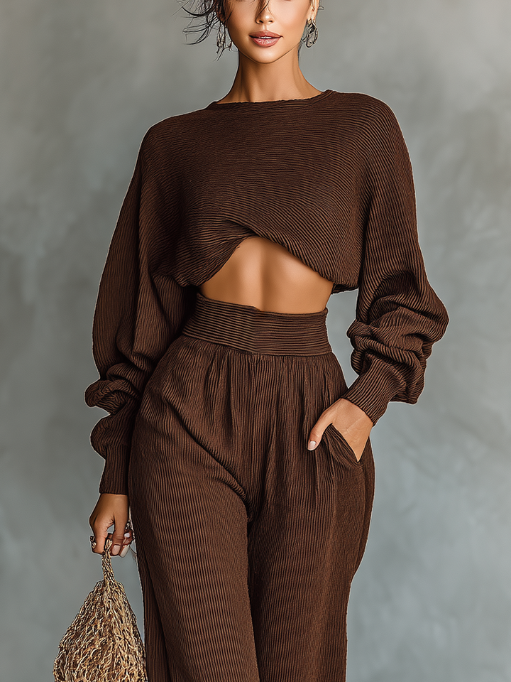 Leonie | Coffee Knit Set