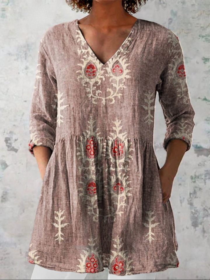 Elizabeth | Longline V-Neck Blouse