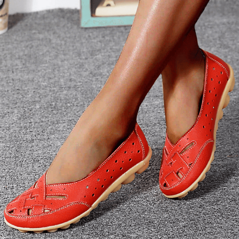 Elane | Breathable Leather Orthopedic Loafers