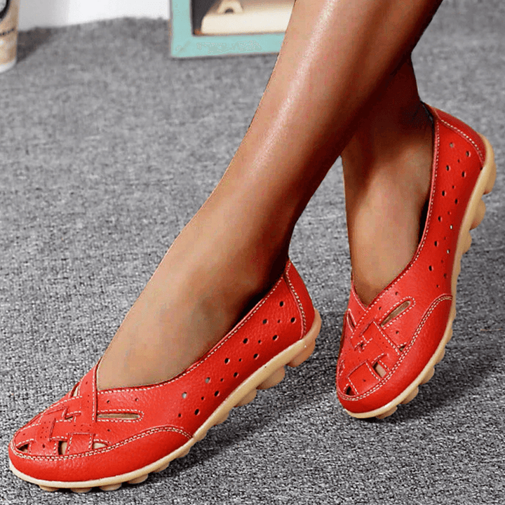 Elane | Breathable Leather Orthopedic Loafers