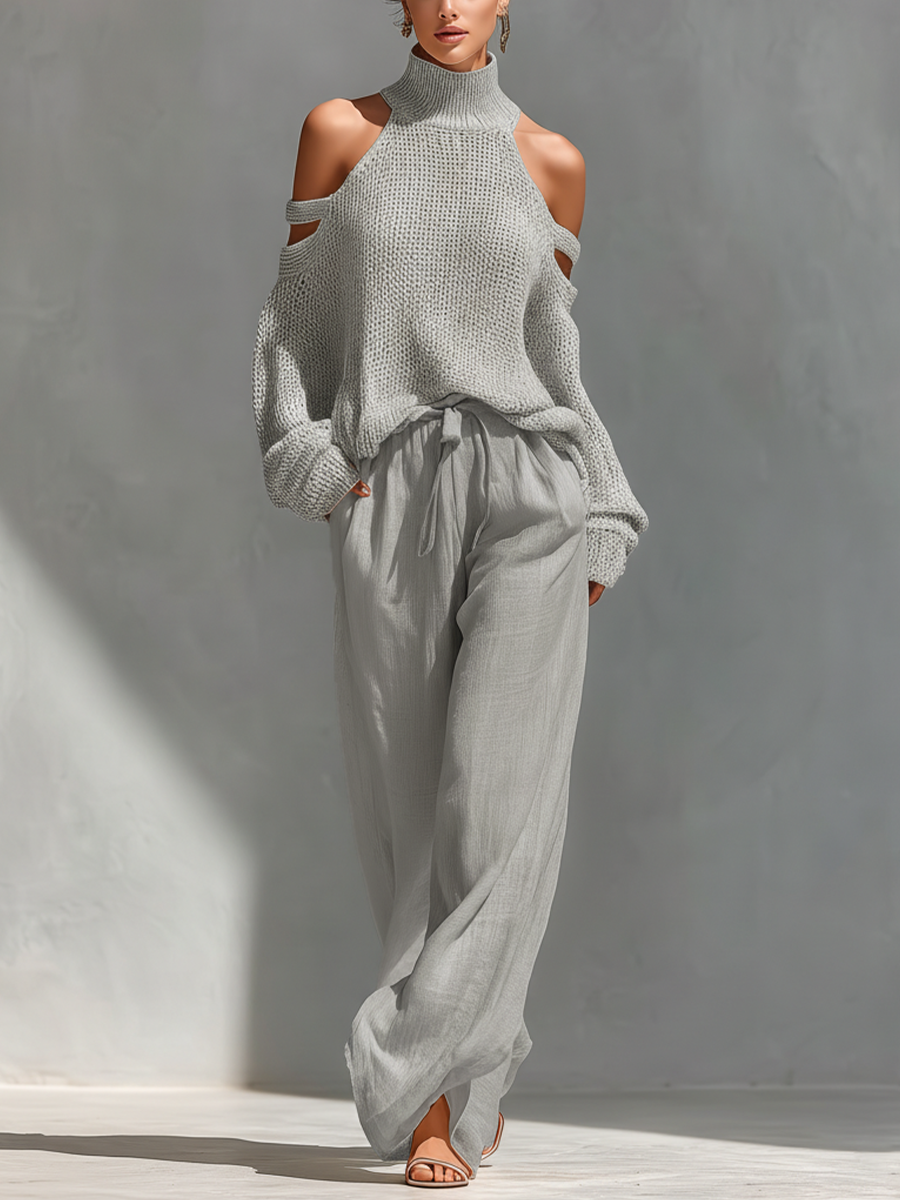 Charlotte | Beige Knit Set
