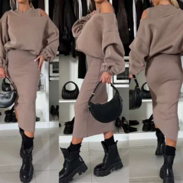 Valerie | Sweatshirt & Dress Set
