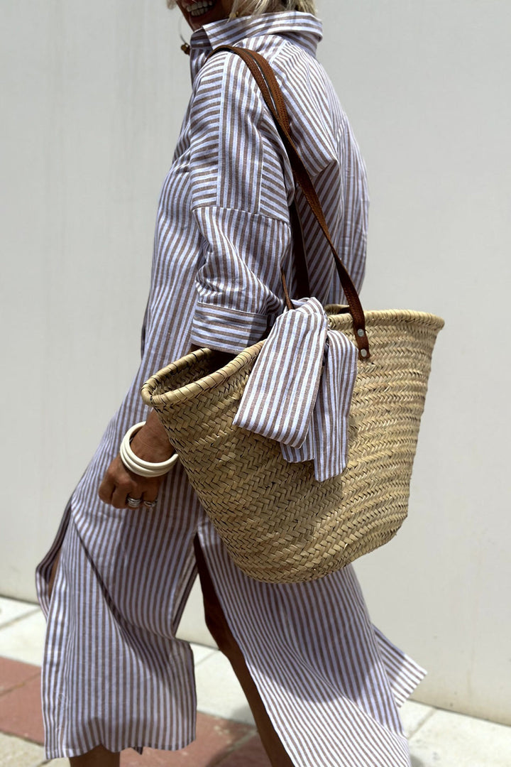 Sophia | Timeless Striped Shirt Dress