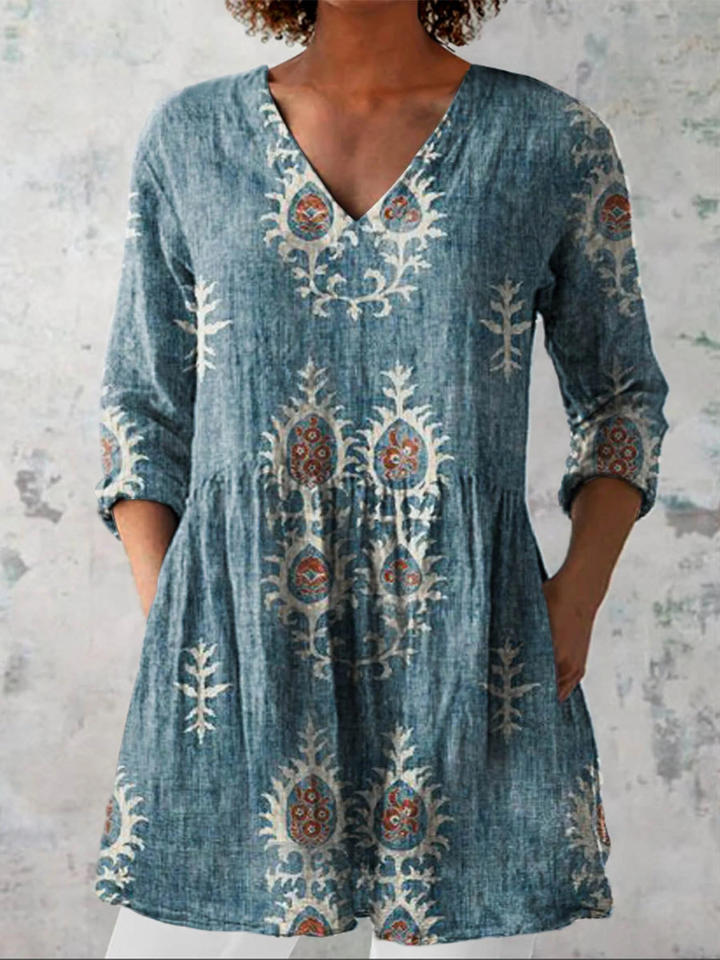 Elizabeth | Longline V-Neck Blouse