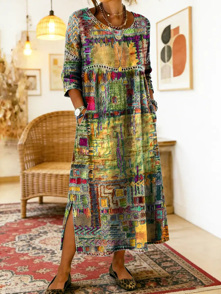 Rina | Patchwork Denim Dress