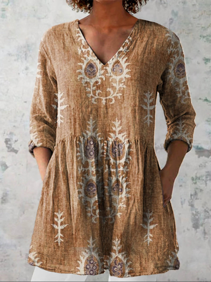 Elizabeth | Longline V-Neck Blouse