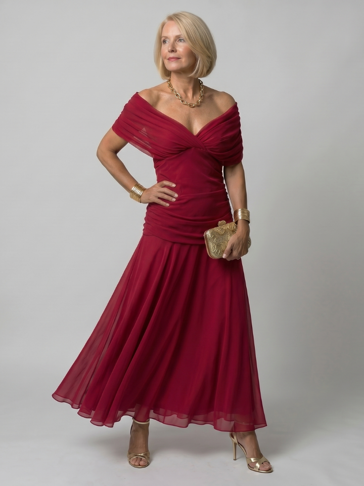 Ronel | Off-Shoulder Midi Dress