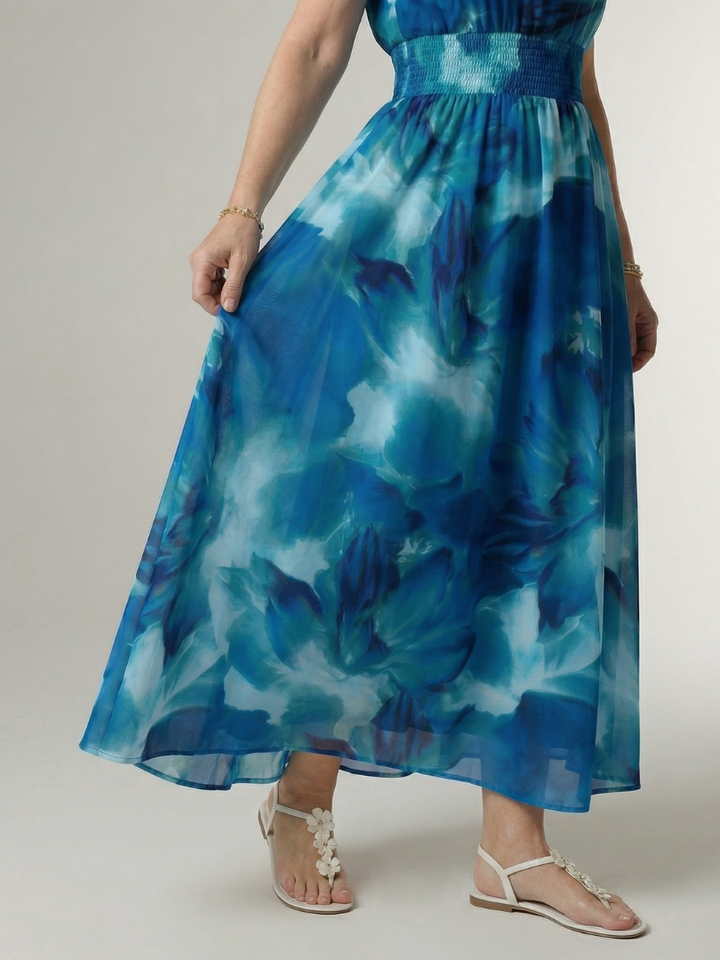 Silke | Gathered Halter Midi Dress