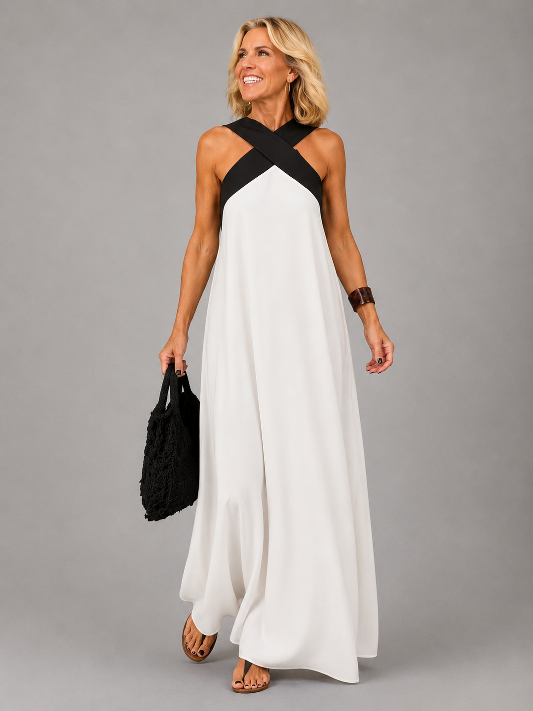 Verina | Cross Neck Maxi Dress