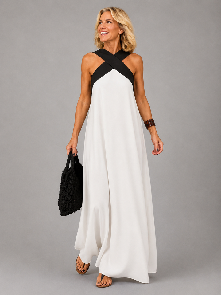 Verina | Cross Neck Maxi Dress