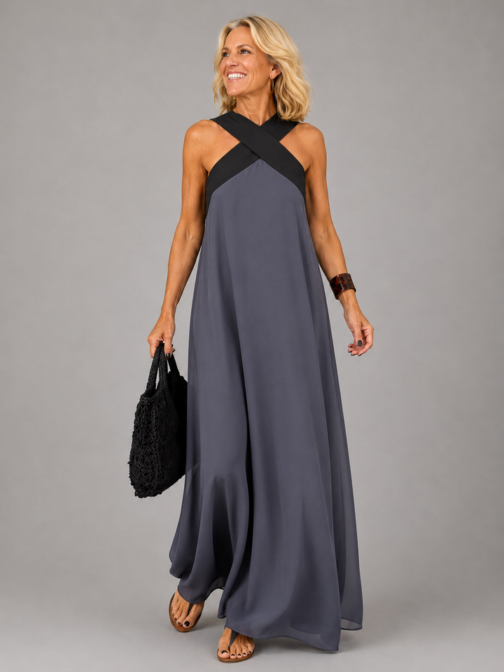 Verina | Cross Neck Maxi Dress