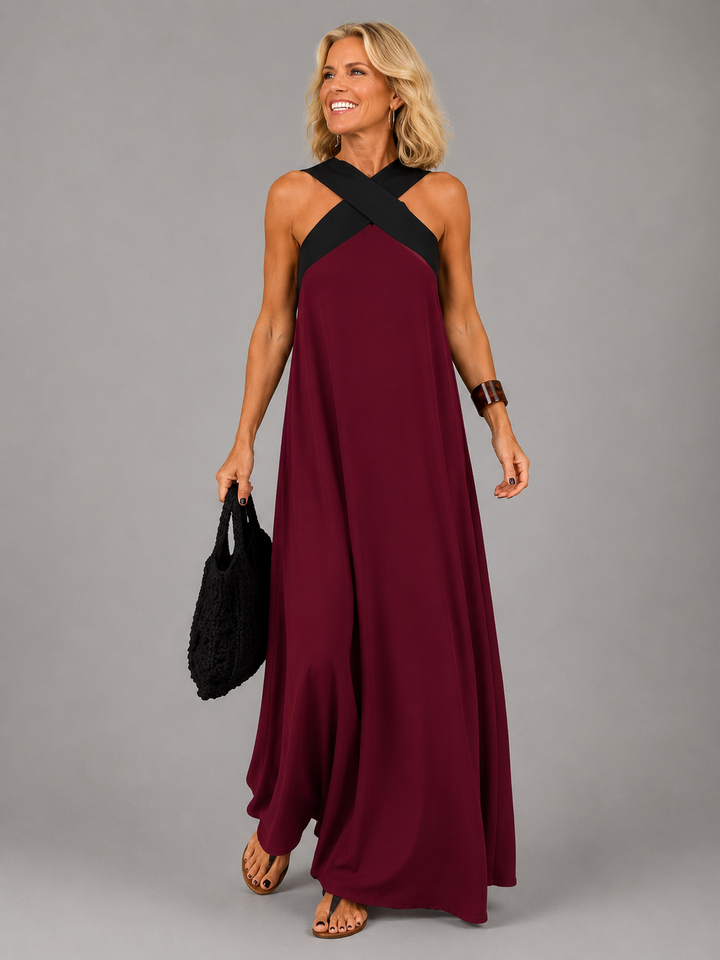 Verina | Cross Neck Maxi Dress